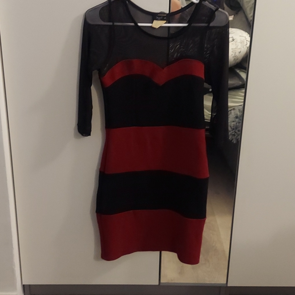 Black and Red Dress